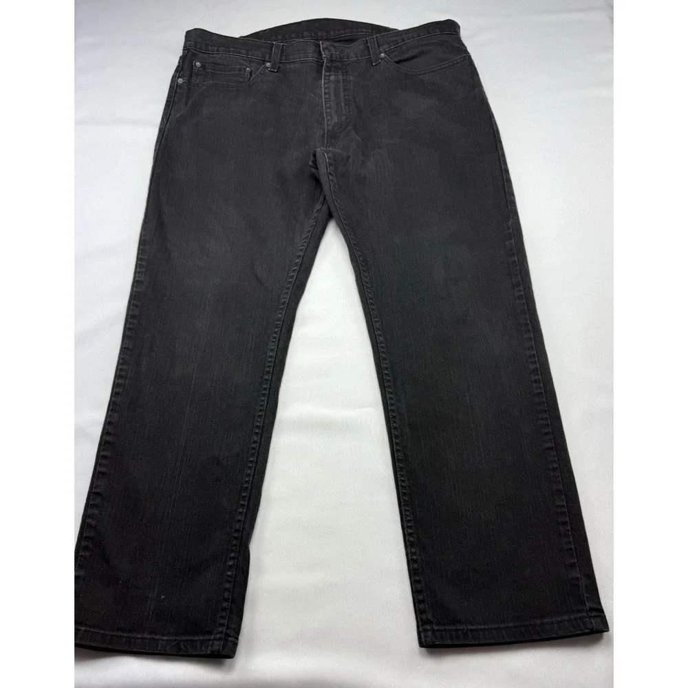 Levis 559 Mens‎ 38x30 Black Relaxed Straight Fit Jeans WaterLess